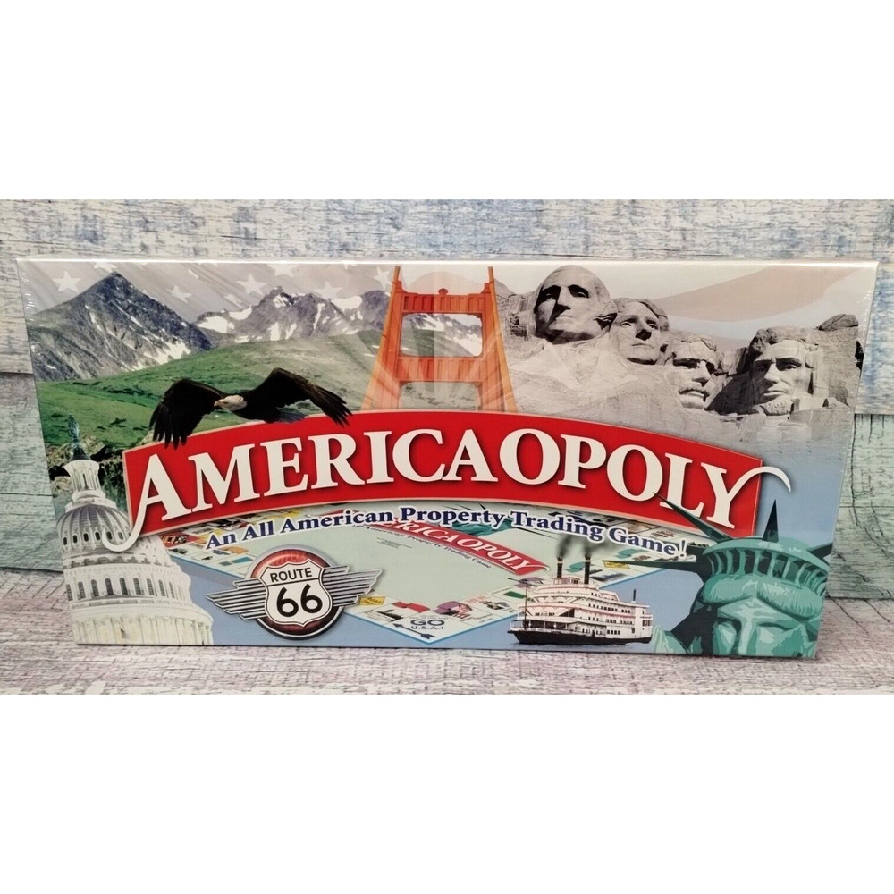 Americaopoly Route 66 Property Trading Board Game Late For The Sky New Sealed